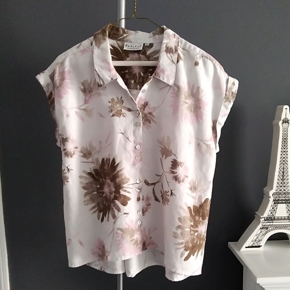 Habitat Tops - Habitat~ 💯% Linen Floral Blouse